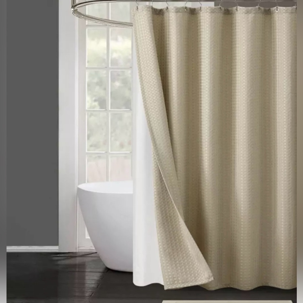 Essential Spa Shower Curtain Set 4 New Taupe Beige